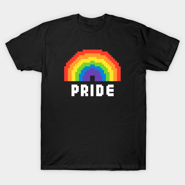 8-Bit Rainbow Pride T-Shirt by machmigo